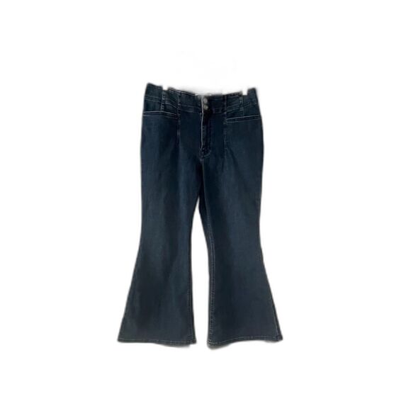 NWT Maurices M Jeans 16 X-Short High Rise Flare Denim Jeans Medium Wash - Picture 3 of 9